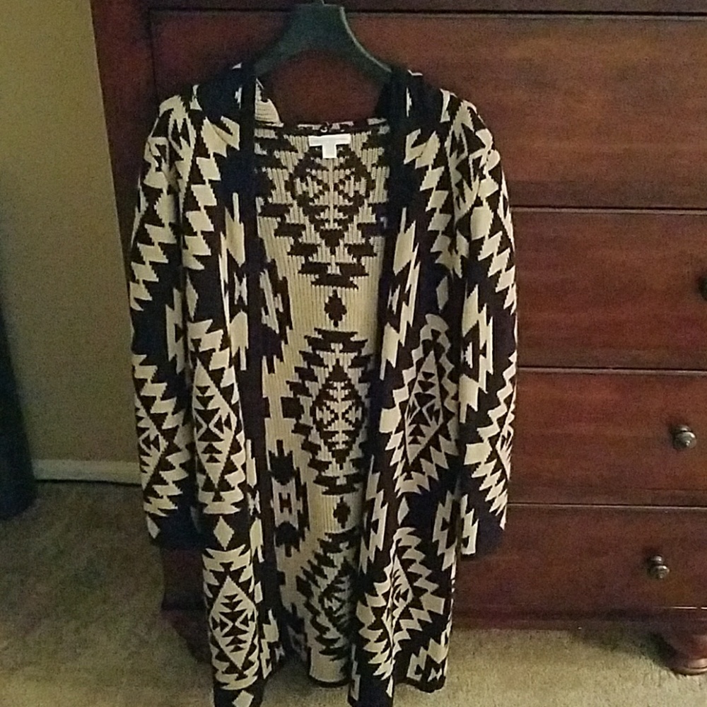 Long Hooded Cardigan